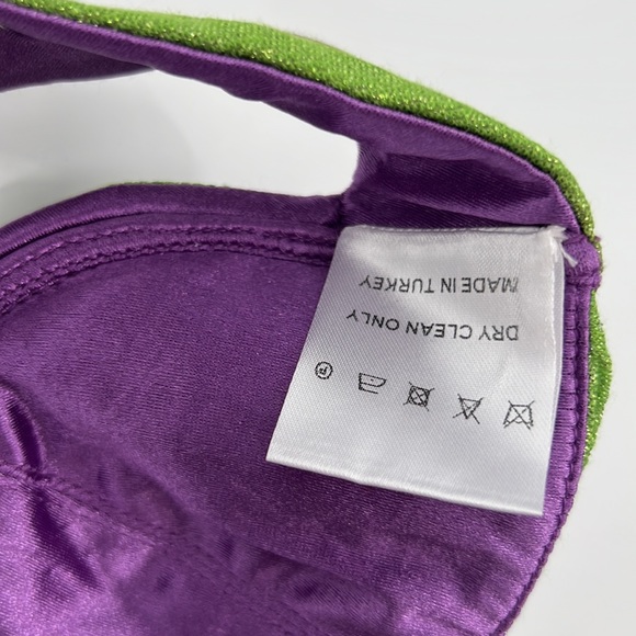 Raisa Vanessa Geometric Strapless Bikini Set in Purple & Green 36 - Picture 12 of 13